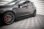 Maxton Parts - Seitenschweller Ansatz (Paar) + Flaps passend für Mazda 3 MPS Mk1 schwarz Hochglanz