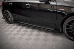 Maxton Parts - Seitenschweller Ansatz (Paar) + Flaps passend für Mercedes A35 AMG / AMG-Line Aero Pack W177 schwarz Hochglanz