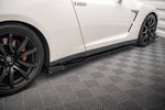 Maxton Parts - Seitenschweller Ansatz (Paar) + Flaps passend für Nissan GTR R35 FL