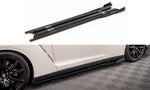 Maxton Parts - Seitenschweller Ansatz (Paar) + Flaps passend für Nissan GTR R35 FL