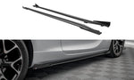 Maxton Parts - Seitenschweller Ansatz (Paar) + Flaps passend für Opel Astra GTC OPC-Line J schwarz Hochglanz