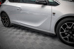 Maxton Parts - Seitenschweller Ansatz (Paar) + Flaps passend für Opel Astra GTC OPC-Line J schwarz Hochglanz