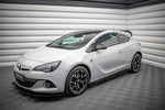 Maxton Parts - Seitenschweller Ansatz (Paar) + Flaps passend für Opel Astra GTC OPC-Line J schwarz Hochglanz