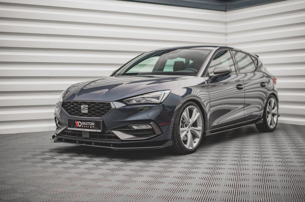 Maxton Parts - Seitenschweller Ansatz (Paar) + Flaps passend für Seat Leon FR Mk4 schwarz Hochglanz