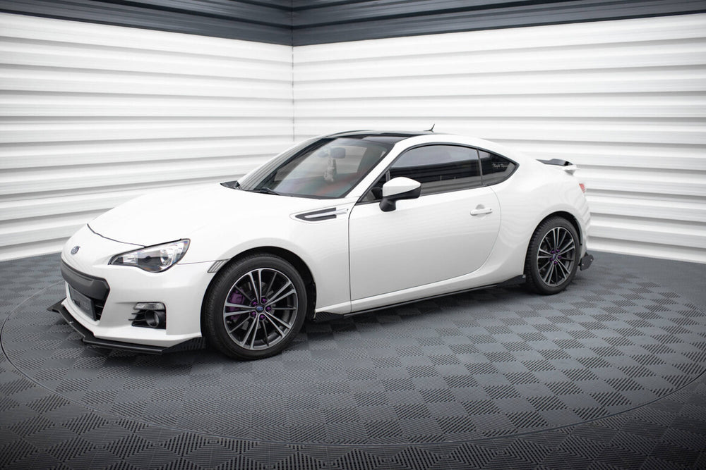 Maxton Parts - Seitenschweller Ansatz (Paar) + Flaps passend für Subaru BRZ Mk1 / Mk1 FL schwarz Hochglanz