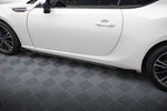 Maxton Parts - Seitenschweller Ansatz (Paar) + Flaps passend für Subaru BRZ Mk1 / Mk1 FL schwarz Hochglanz