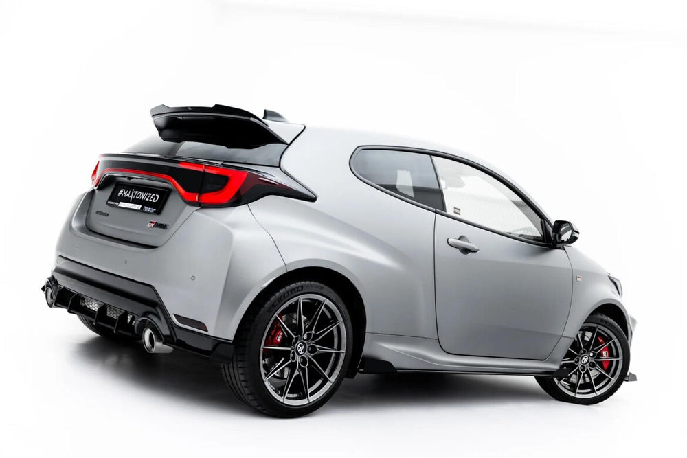 Maxton Parts - Seitenschweller Ansatz (Paar) + Flaps passend für Toyota GR Yaris Mk4 Facelift schwarz Hochglanz