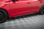 Maxton Parts - Seitenschweller Ansatz (Paar) + Flaps passend für VW Golf GTI Mk6 schwarz Hochglanz