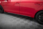 Maxton Parts - Seitenschweller Ansatz (Paar) + Flaps passend für VW Golf GTI Mk6 schwarz Hochglanz