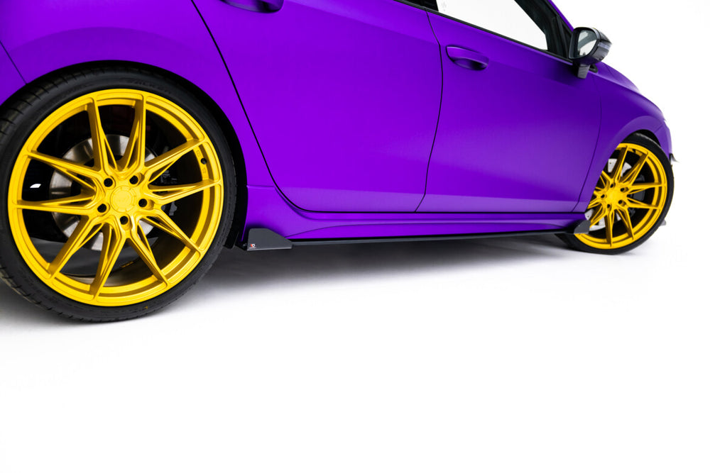 Maxton Parts - Seitenschweller Ansatz (Paar) + Flaps passend für VW Golf R Hatchback Mk8 / Mk8 FL schwarz Hochglanz
