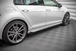 Maxton Parts - Seitenschweller Ansatz (Paar) + Flaps passend für VW Golf R Mk7 schwarz Hochglanz