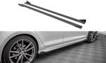Maxton Parts - Seitenschweller Ansatz (Paar) + Flaps passend für VW Golf R Mk7 schwarz Hochglanz