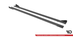 Maxton Parts - Seitenschweller Ansatz (Paar) + Flaps passend für VW Golf R Mk7 schwarz Hochglanz