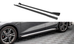 Maxton Parts - Seitenschweller Ansatz (Paar) + Flaps V.1 passend für Audi S3 / A3 S-Line 8Y / 8Y FL schwarz Hochglanz
