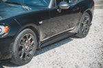 Maxton Parts - Seitenschweller Ansatz (Paar) passend für ABARTH 124 Spider schwarz Hochglanz