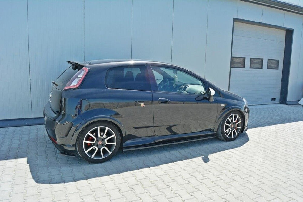 Maxton Parts - Seitenschweller Ansatz (Paar) passend für ABARTH Punto Evo schwarz Hochglanz