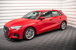 Maxton Parts - Seitenschweller Ansatz (Paar) passend für Audi A3 8Y schwarz Hochglanz