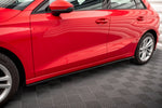 Maxton Parts - Seitenschweller Ansatz (Paar) passend für Audi A3 8Y schwarz Hochglanz