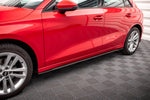 Maxton Parts - Seitenschweller Ansatz (Paar) passend für Audi A3 8Y schwarz matt
