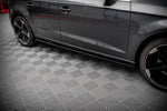 Maxton Parts - Seitenschweller Ansatz (Paar) passend für Audi A3 Sportback 8V schwarz Hochglanz