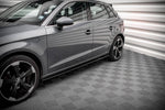 Maxton Parts - Seitenschweller Ansatz (Paar) passend für Audi A3 Sportback 8V schwarz Hochglanz