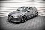 Maxton Parts - Seitenschweller Ansatz (Paar) passend für Audi A3 Sportback 8V schwarz Hochglanz
