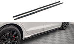 Maxton Parts - Seitenschweller Ansatz (Paar) passend für Audi A4 B9 FL schwarz Hochglanz