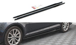 Maxton Parts - Seitenschweller Ansatz (Paar) passend für Audi A4 B9 schwarz Hochglanz