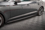 Maxton Parts - Seitenschweller Ansatz (Paar) passend für Audi A5 S-Line / S5 Sportback F5 schwarz matt