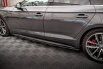 Maxton Parts - Seitenschweller Ansatz (Paar) passend für Audi A5 S-Line / S5 Sportback F5 schwarz matt