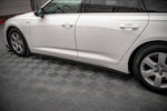 Maxton Parts - Seitenschweller Ansatz (Paar) passend für Audi A6 C8 schwarz Hochglanz