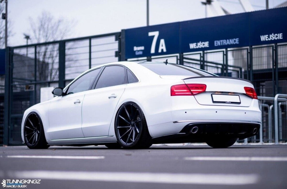 Maxton Parts - Seitenschweller Ansatz (Paar) passend für Audi A8 D4 Carbon Look