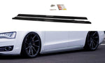 Maxton Parts - Seitenschweller Ansatz (Paar) passend für Audi A8 D4 Carbon Look