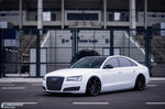 Maxton Parts - Seitenschweller Ansatz (Paar) passend für Audi A8 D4 Carbon Look