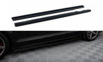 Maxton Parts - Seitenschweller Ansatz (Paar) passend für Audi A8 D4 schwarz Hochglanz