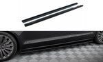 Maxton Parts - Seitenschweller Ansatz (Paar) passend für Audi A8 Lang D4 schwarz Hochglanz