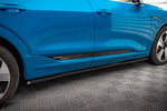 Maxton Parts - Seitenschweller Ansatz (Paar) passend für Audi e-tron schwarz Hochglanz