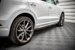 Maxton Parts - Seitenschweller Ansatz (Paar) passend für Audi Q3 Sport 8U FL schwarz Hochglanz