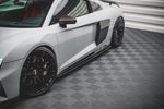 Maxton Parts - Seitenschweller Ansatz (Paar) passend für Audi R8 Mk2 FL schwarz Hochglanz (AU-R8-2F-SD1-G)