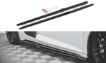 Maxton Parts - Seitenschweller Ansatz (Paar) passend für Audi R8 Mk2 FL schwarz Hochglanz (AU-R8-2F-SD1-G)