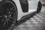 Maxton Parts - Seitenschweller Ansatz (Paar) passend für Audi R8 Mk2 FL schwarz Hochglanz (AU-R8-2F-SD1-G)