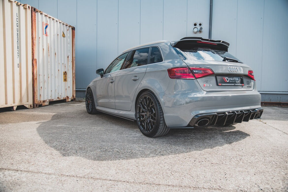 Maxton Parts - Seitenschweller Ansatz (Paar) passend für Audi RS3 8V Sportback schwarz matt