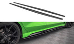 Maxton Parts - Seitenschweller Ansatz (Paar) passend für Audi RS3 Limousine 8Y schwarz matt