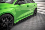 Maxton Parts - Seitenschweller Ansatz (Paar) passend für Audi RS3 Limousine 8Y schwarz matt