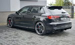 Maxton Parts - Seitenschweller Ansatz (Paar) passend für Audi RS3 Sportback 8V FL schwarz Hochglanz