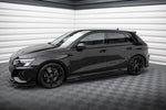 Maxton Parts - Seitenschweller Ansatz (Paar) passend für Audi RS3 Sportback 8Y schwarz Hochglanz