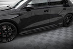 Maxton Parts - Seitenschweller Ansatz (Paar) passend für Audi RS3 Sportback 8Y schwarz Hochglanz