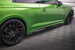 Maxton Parts - Seitenschweller Ansatz (Paar) passend für Audi RS5 Coupe F5 FL schwarz Hochglanz
