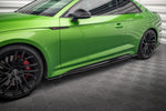 Maxton Parts - Seitenschweller Ansatz (Paar) passend für Audi RS5 Coupe F5 FL schwarz Hochglanz