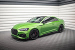 Maxton Parts - Seitenschweller Ansatz (Paar) passend für Audi RS5 Coupe F5 FL schwarz Hochglanz